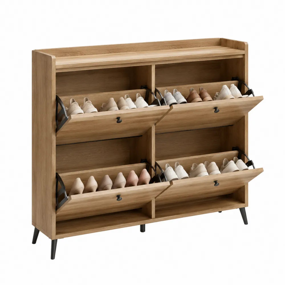 Scarpiera in Legno MDF con Ante Ribaltabili