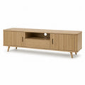 Mobile TV in legno quercia con sportelli e cassetto 140x40x50 cm